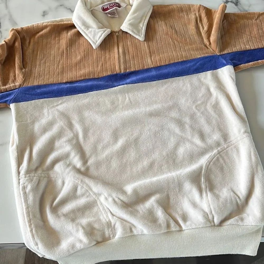 Vintage Logistix Collared 1/4 zip along Sleeve Polo Pullover Sz. L
